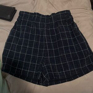 Plaid Black Women's Shorts